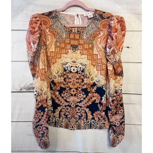 Flying Tomato Tops - Flying Tomato Long Sleeve Top Size LG Boehmian Lightweight